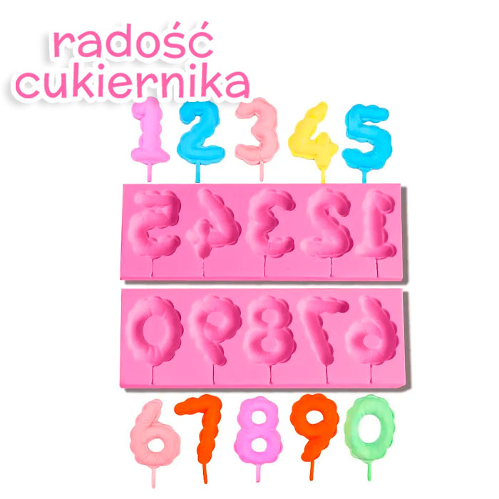 Forma silikonowa Cyfry, 4 cm 