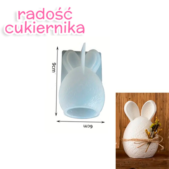 Forma silikonowa 3D Zajączek, 9 cm 