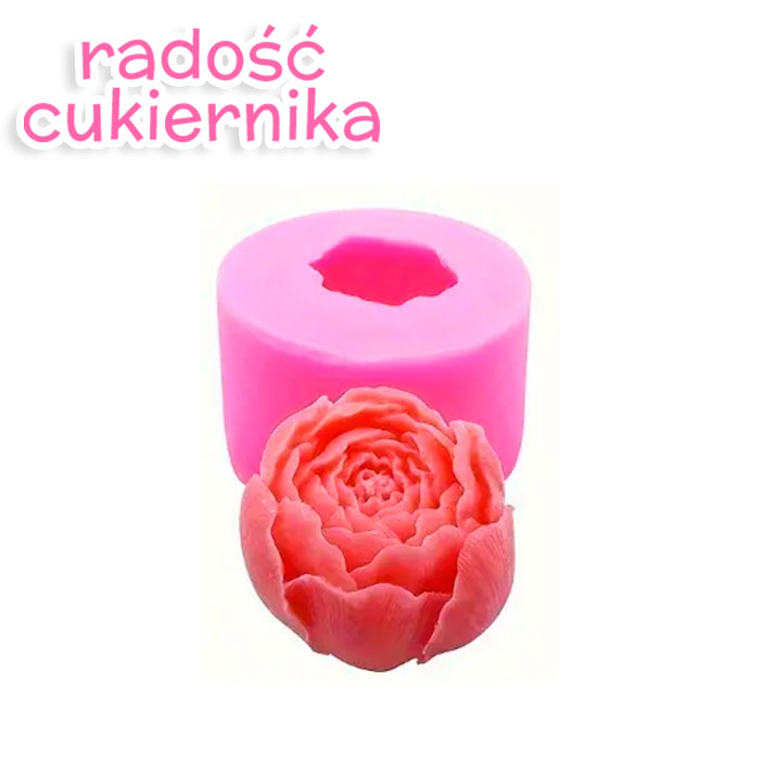 Forma silikonowa "Różyczka", d-5,8 cm h-3,3 cm 