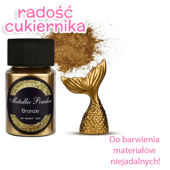 Barwnik w kolorze metalicznego brązowy (nie do użytku spożywczego!)