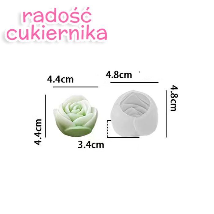 Forma silikonowa Róża, 4,4 cm 