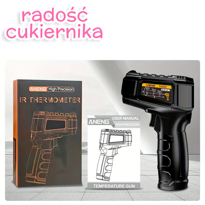 Pirometr elektroniczny TS-600 czarny 