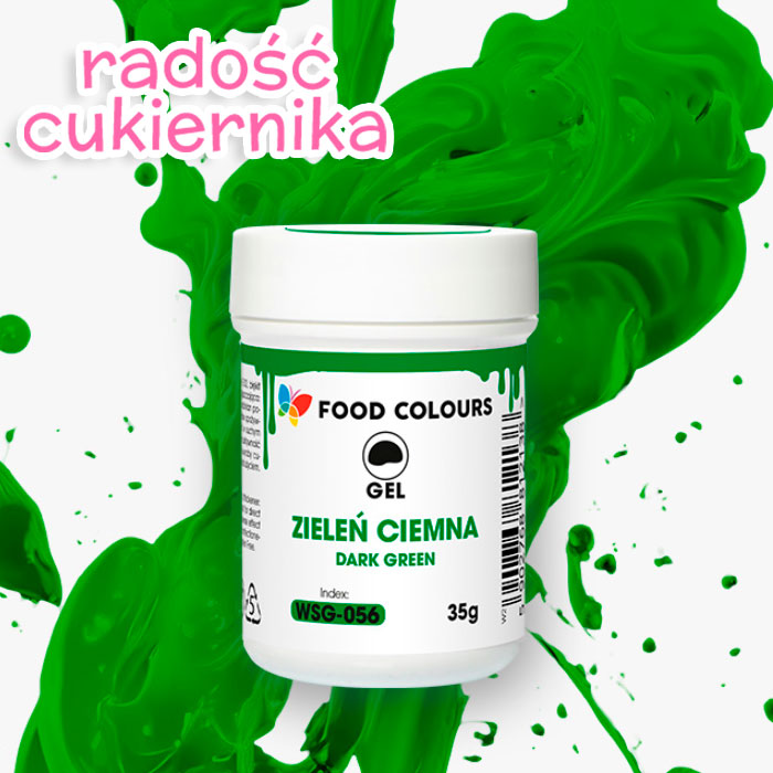 Barwnik w żelu Food Colours Power Gel 35 g, zieleń ciemna 