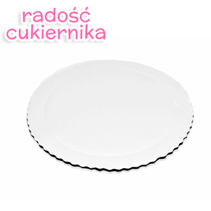  Podkład pod tort  gruby biały śr. 36 cm, 1szt 