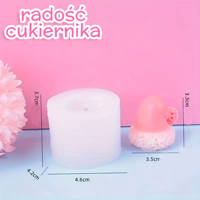 Forma silikonowa Сzapka Mikołaja 3,7x4,6 cm 