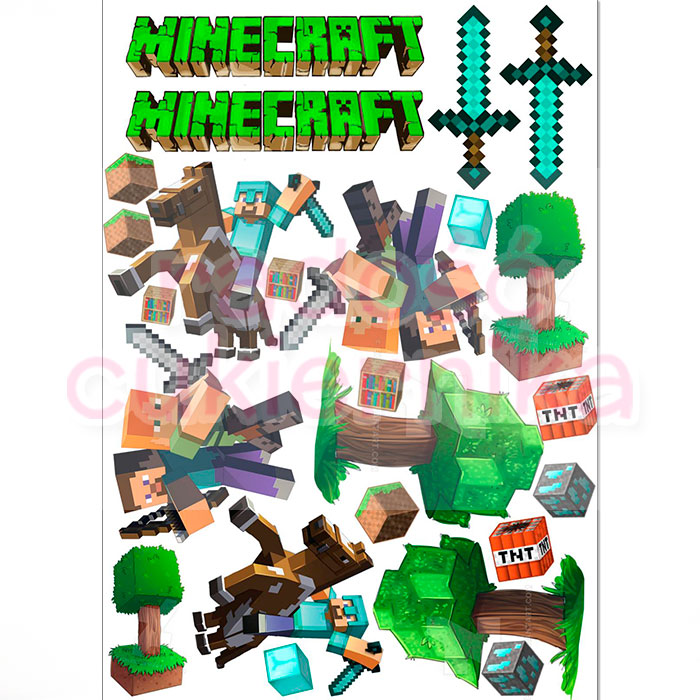 Opłatek na tort "Minekraft №3"  