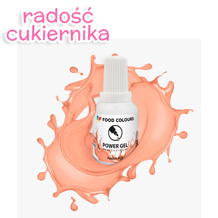 Barwnik w żelu Food Colours Power Gel 20 g, brzoskwiniowy 