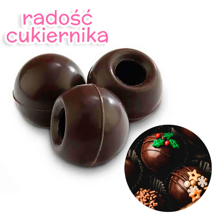 Korpusy truflowe z czekolady ciemnej, 10 szt 