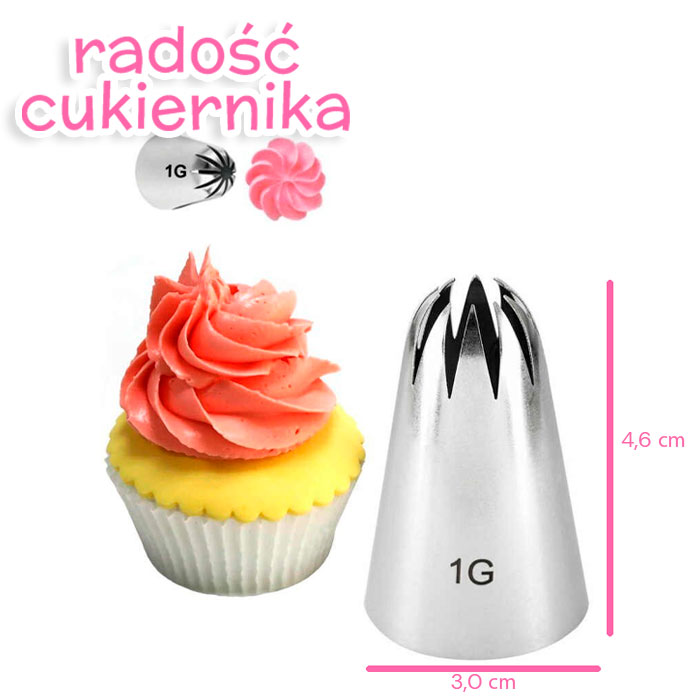 Tylka stal nierdzewna do kremu № 1G 