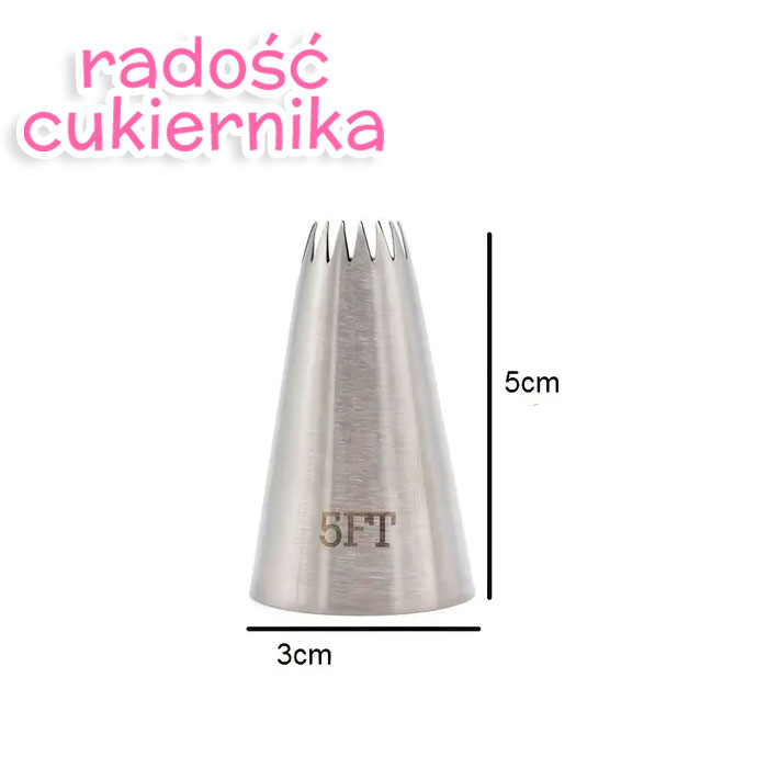 Tylka stal nierdzewna do kremu № 5FT 
