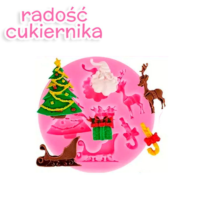 Forma silikonowa "Zestaw świąteczny" , d-7,8 cm 