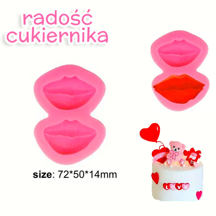 Forma silikonowa "Pocałunek", 7,2 х 5,0 cm 