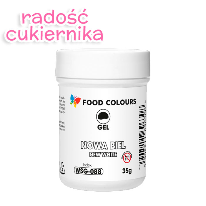 Barwnik spożywczy w żelu Food Colours biały 35 g 