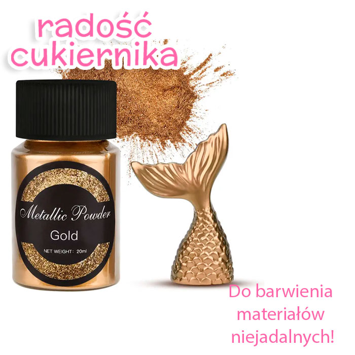 Barwnik w kolorze metalicznego złota (nie do użytku spożywczego!)
