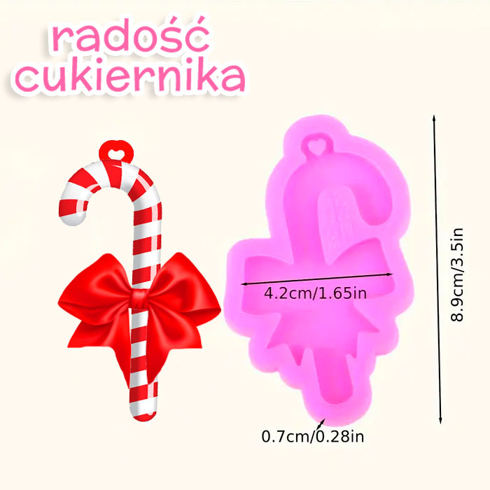 Forma silikonowa Lollipop z kokardką 8,9 cm 