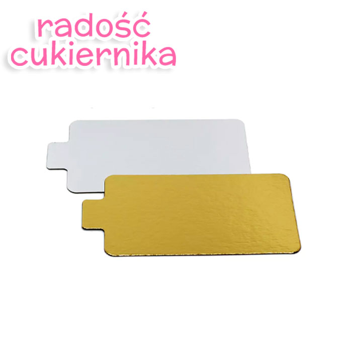  Podkład pod monoporcje złoto-srebrny dwustronny 9,5x5,5 cm 