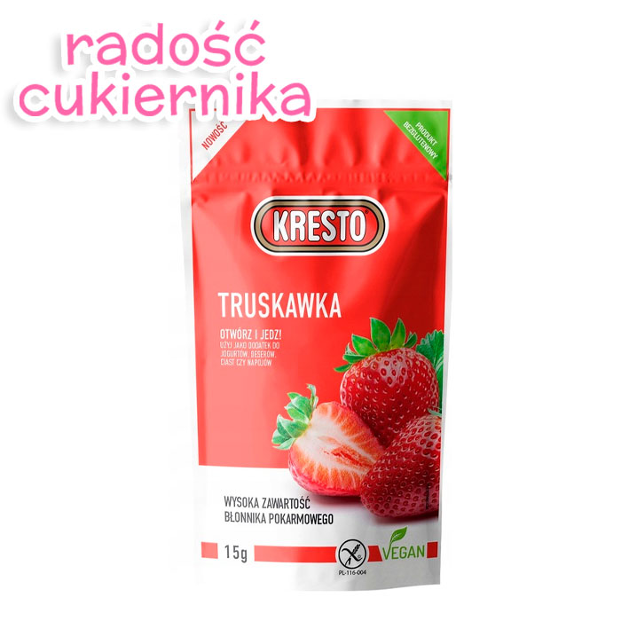 Liofilizowane (sublimowane) truskawki "Kresto", 15 g 