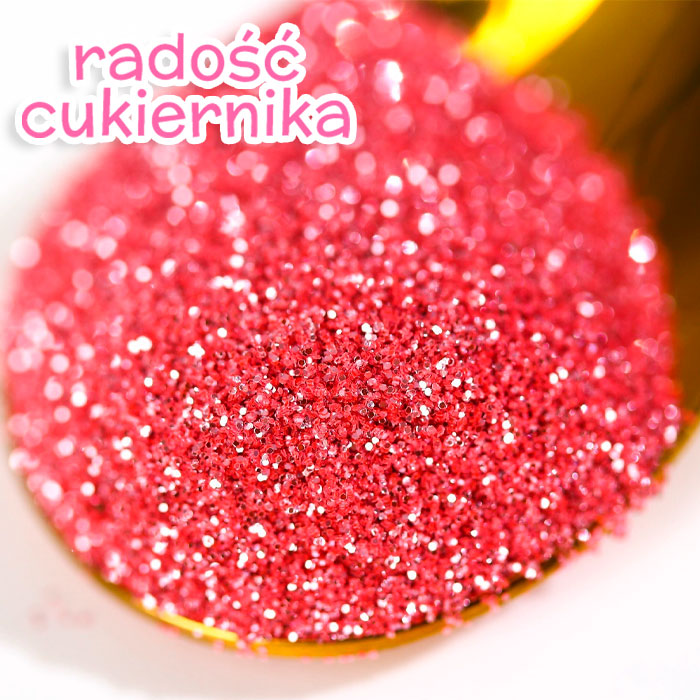 Brokat spożywczy, różowy, duża frakcja, 5 g