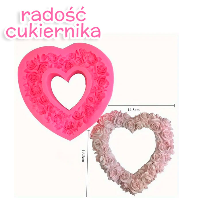 Forma silikonowa "Serce" 14,8 x 13,3 cm 