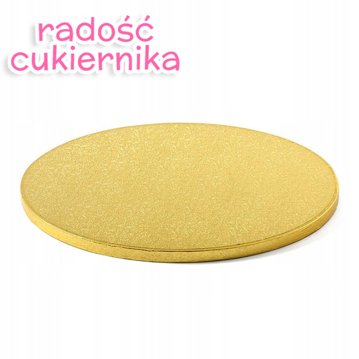  Podkład pod tort Decora gruby złoty śr. 36 cm, 1szt 